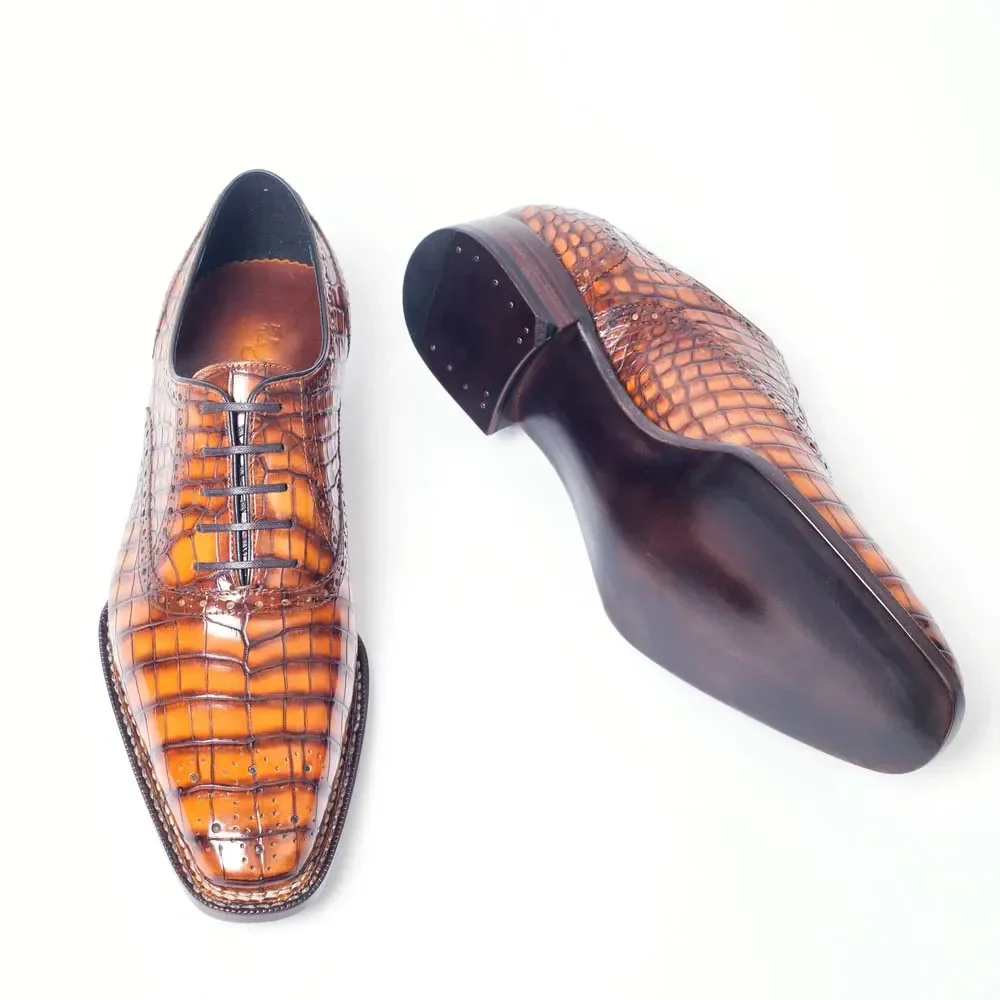 sanyeshechiping new men dress shoes male formal shoes crocodile shoes