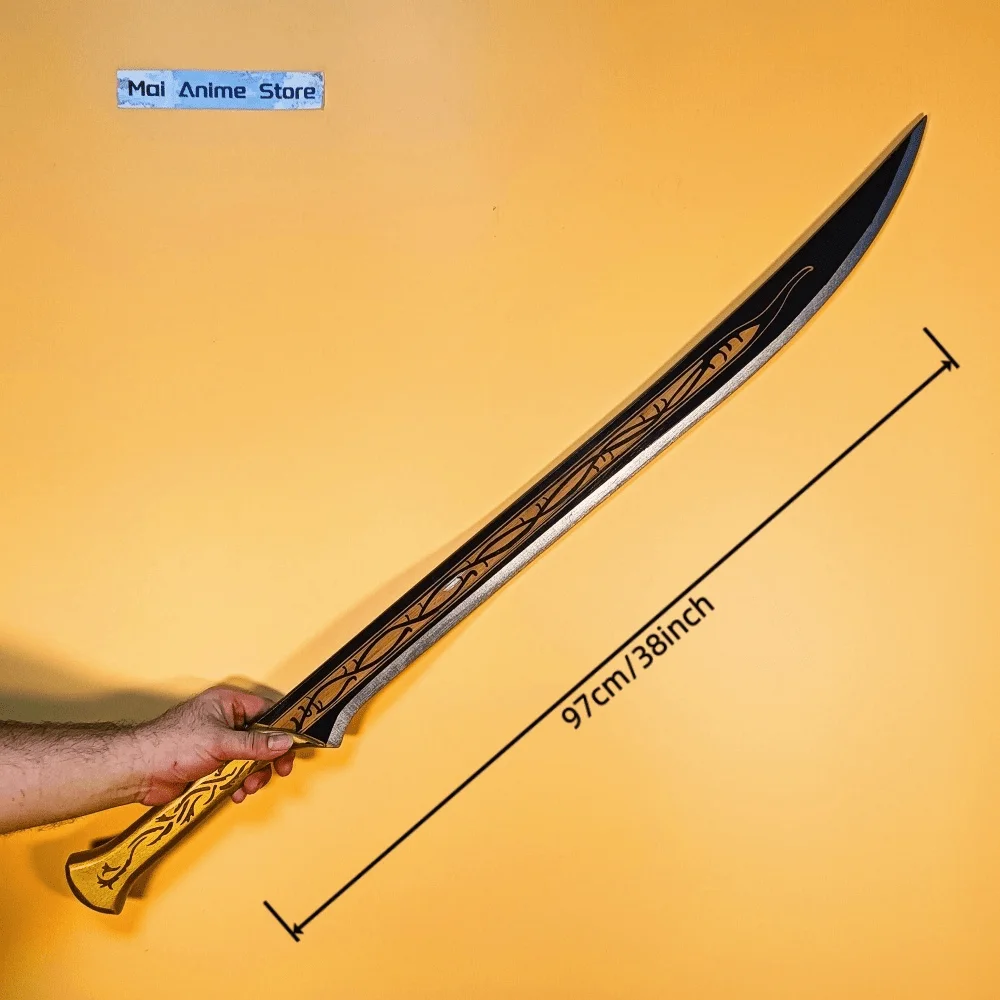 97cm anneau Thranduil Katana vrais Baggins Narthil épée médiévale Anime Katana samouraï sabre couteau Cosplay accessoire non pointu jouet cadeau