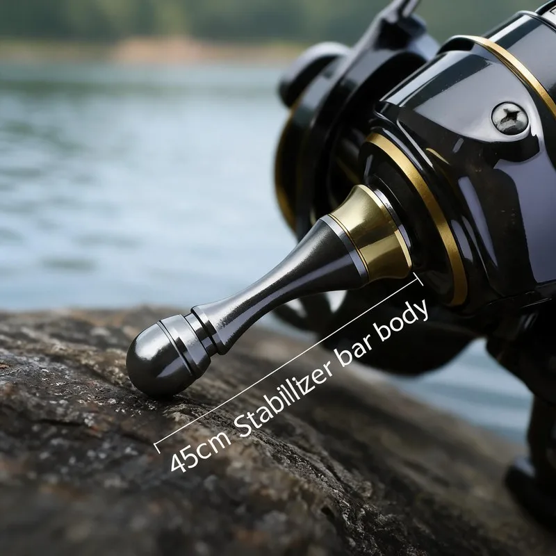 Fishing Reel Aluminium Alloy Balance Handle Stabilizer Lightweight LINNHUE Stand Reel Fishing Accessories Replacement