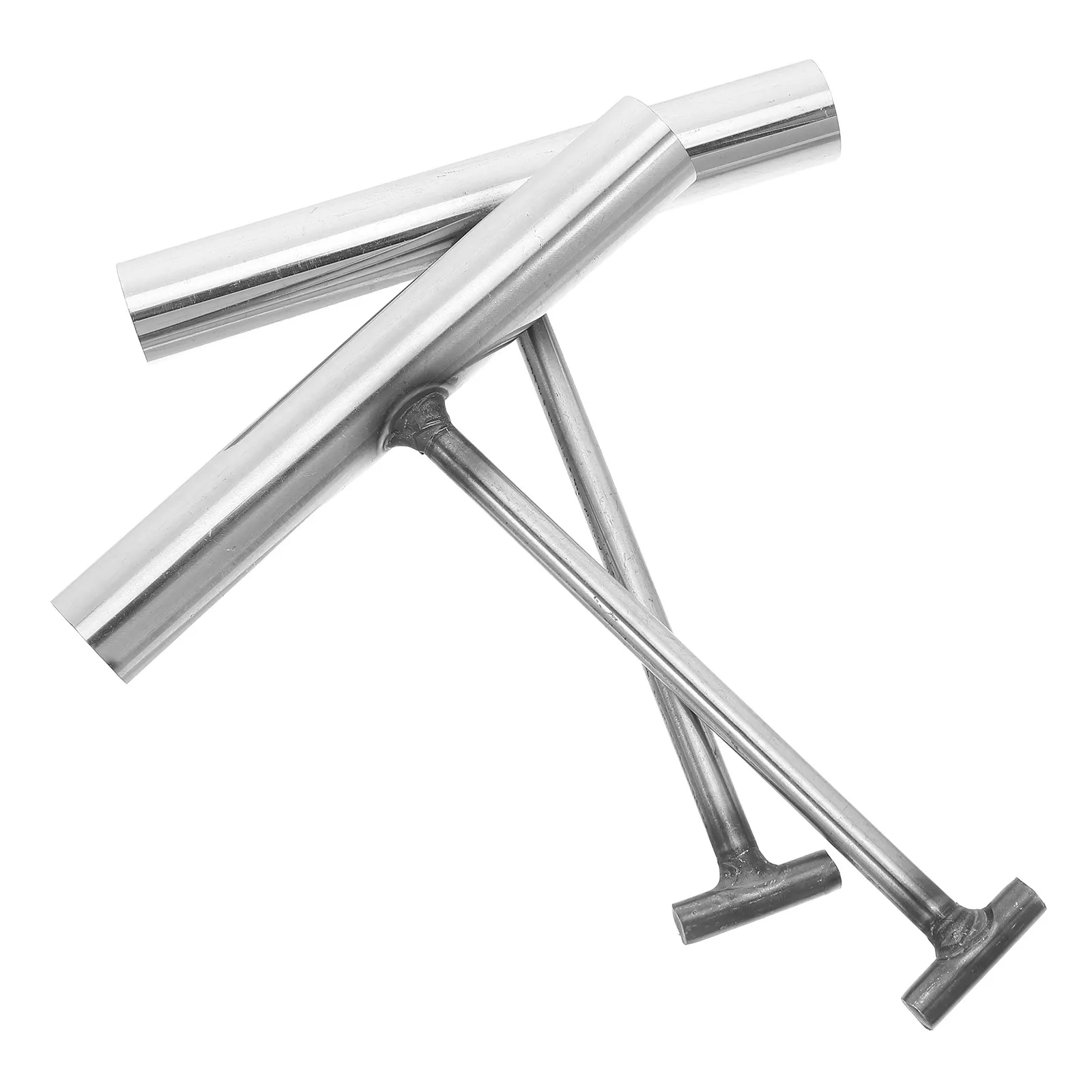 2Pcs Manhole Cover Lifter Hook Heavy Duty Stainless Steel T Shape Lifting Pulling Rolling Door Sewer Tool Manhole Lifting Hook