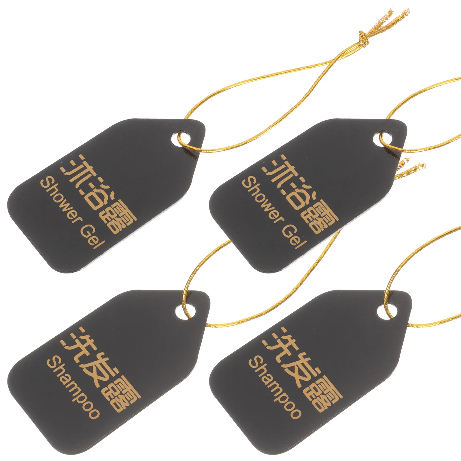 مجموعة واحدة من علامات ملصقات شامبو وجل الاستحمام من الأكريليك لموزع مستلزمات الحمام في الفندق لتحديد علامات إمداد الحمام