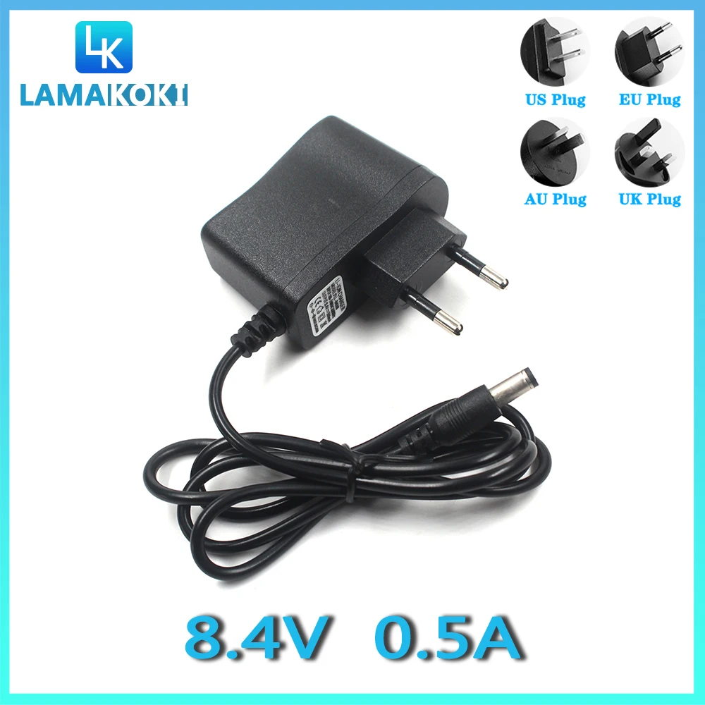 8.4V 0.5A Switching Power Adapter 8.4V 500MA DC Regulated Power Cord 5.5 * 2.1MM