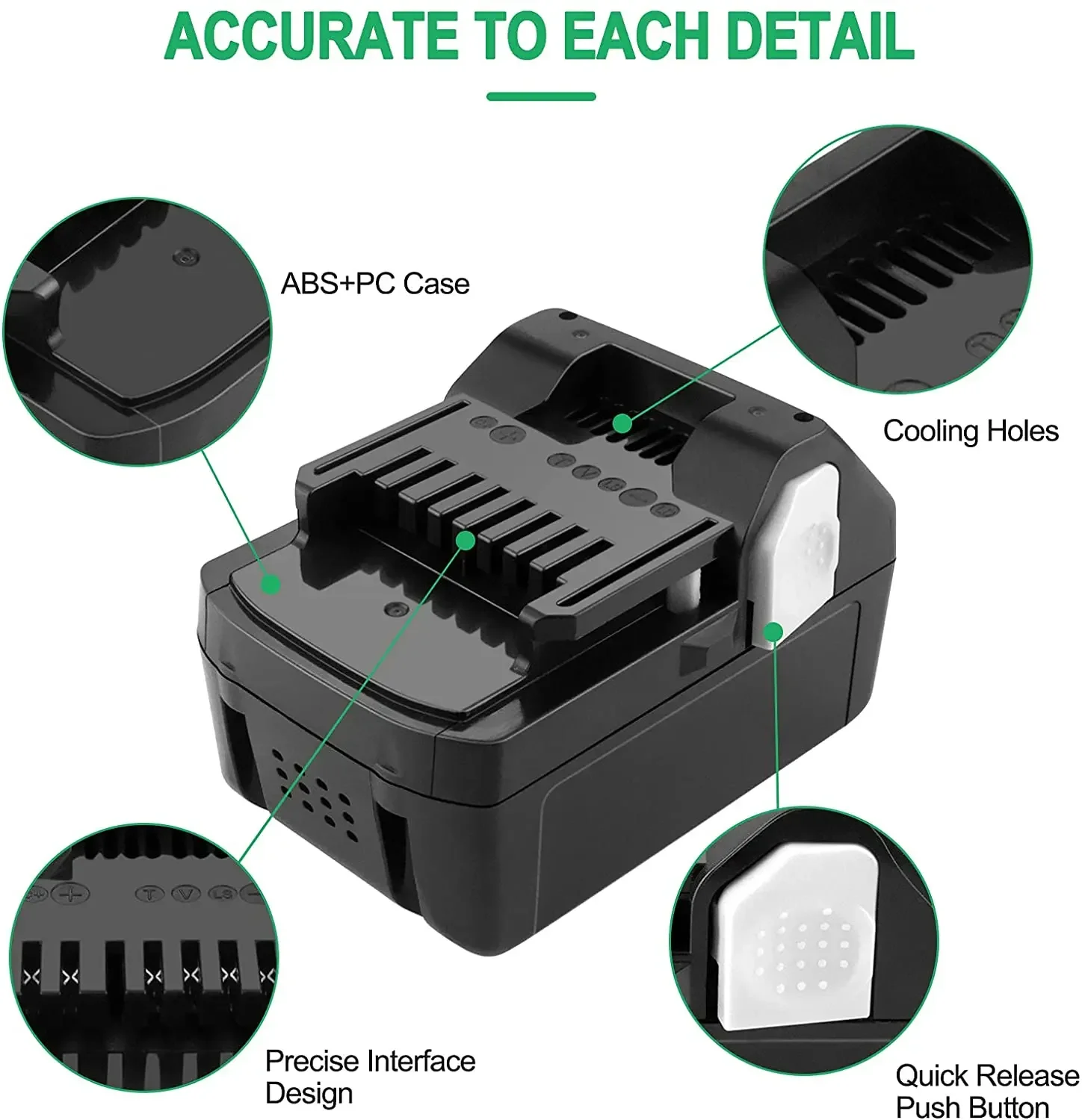 Lithium Ion Repeatable Wireless Boring Tool Battery 18V6.0ah for Hitachi/Hikoki Battery BCL1815 EBM1830 BSL1840 BSL1850