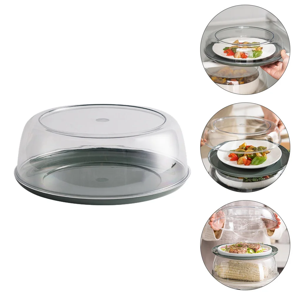

1pc Stackable Transparent Food Kitchen Heat Preservation Dish Cover For Cake Dessert Freshness Keeper Pet Material Cover