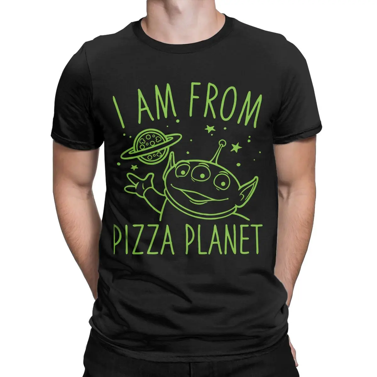 Vintage Toy Story Alien Pizza Planet T-Shirt uomo girocollo T-Shirt in cotone manica corta Tees regali di compleanno vestiti