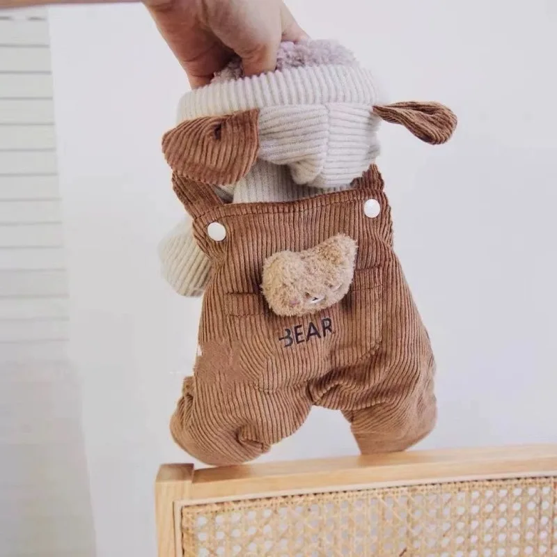 Autumn Winter Warm Kawaii Puppy Padded Hooded Clothes Small Dogs Teddy Bichon Frise Boomerang Chihuahua Pet Product Costume Coat
