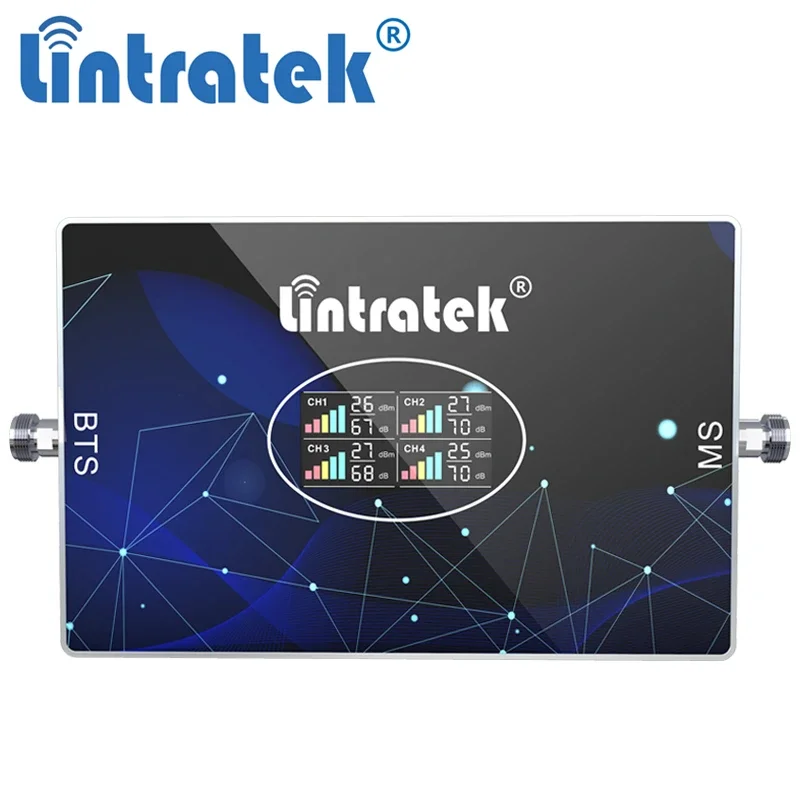 Lintratek New  B28  700/850/1700/1900 mhz Quad band Network Repeater 2G 3G 4G LTE Mobile Phone Signal repeater/booster