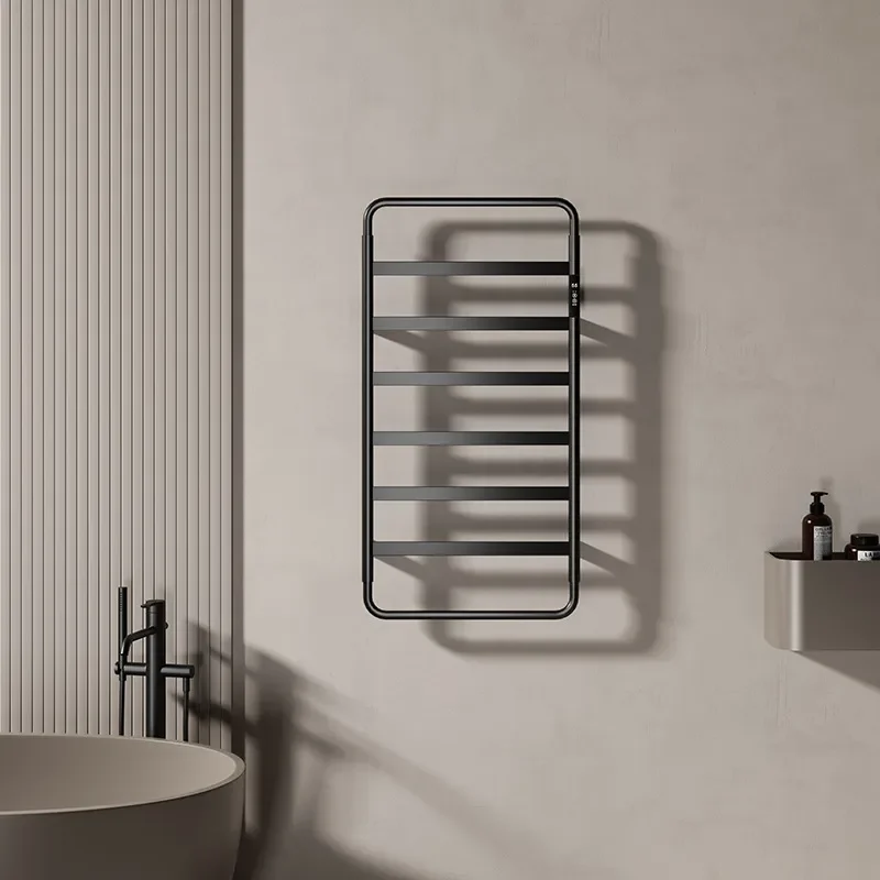 Smart Electric Towel Rack Carbon Fiber Heating Bathroom Shelf Intelligent Dryer for Bath Towels Home Wall Mounted Warmer Wall