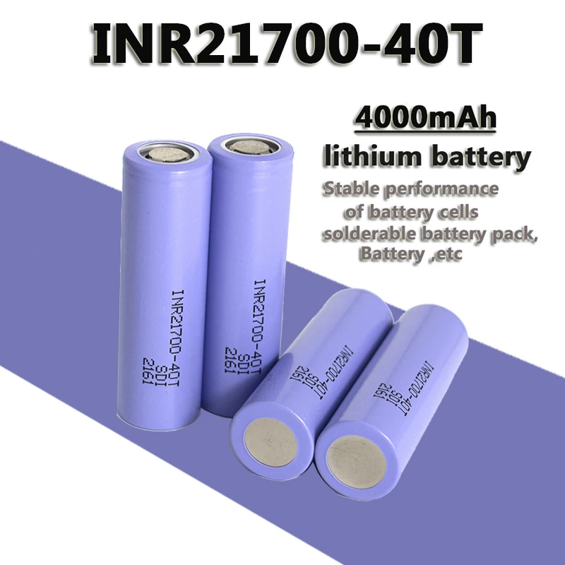 

NEW 3.7V 21700 4000mah 30A 40T High Discharge/capacity Li-ion Rechargeable Battery PK 30T Free Shipping