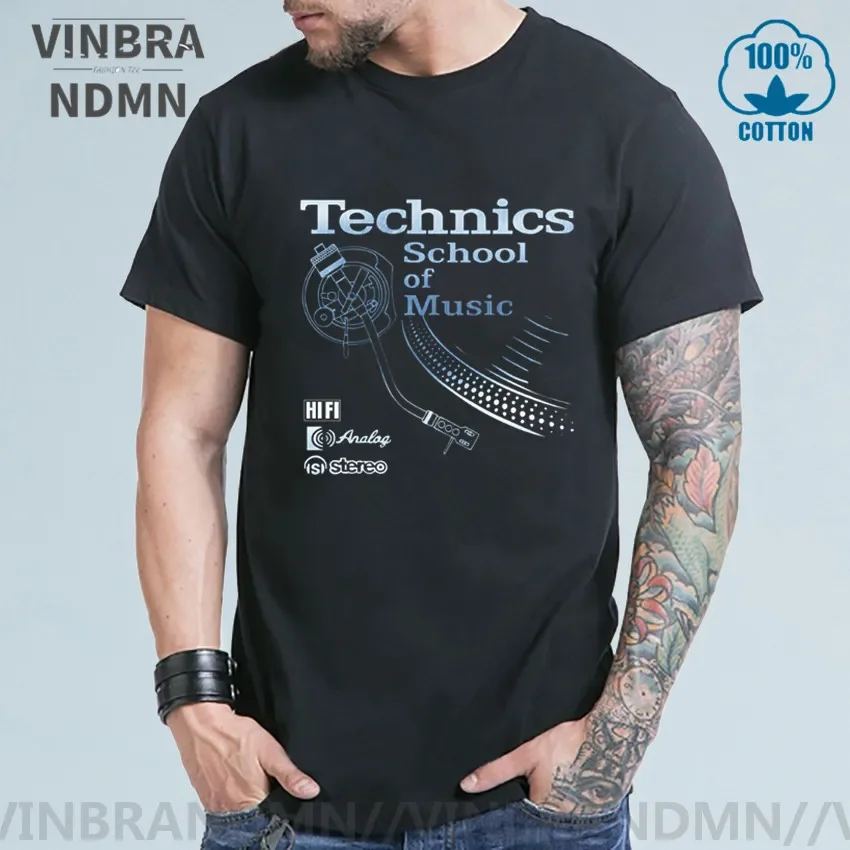 Retro Deejay shirt Long Play tshirt Technics School of Music T shirt men Vintage DJ music T-shirt 2021 Hot Fashion Cool Tops Tee
