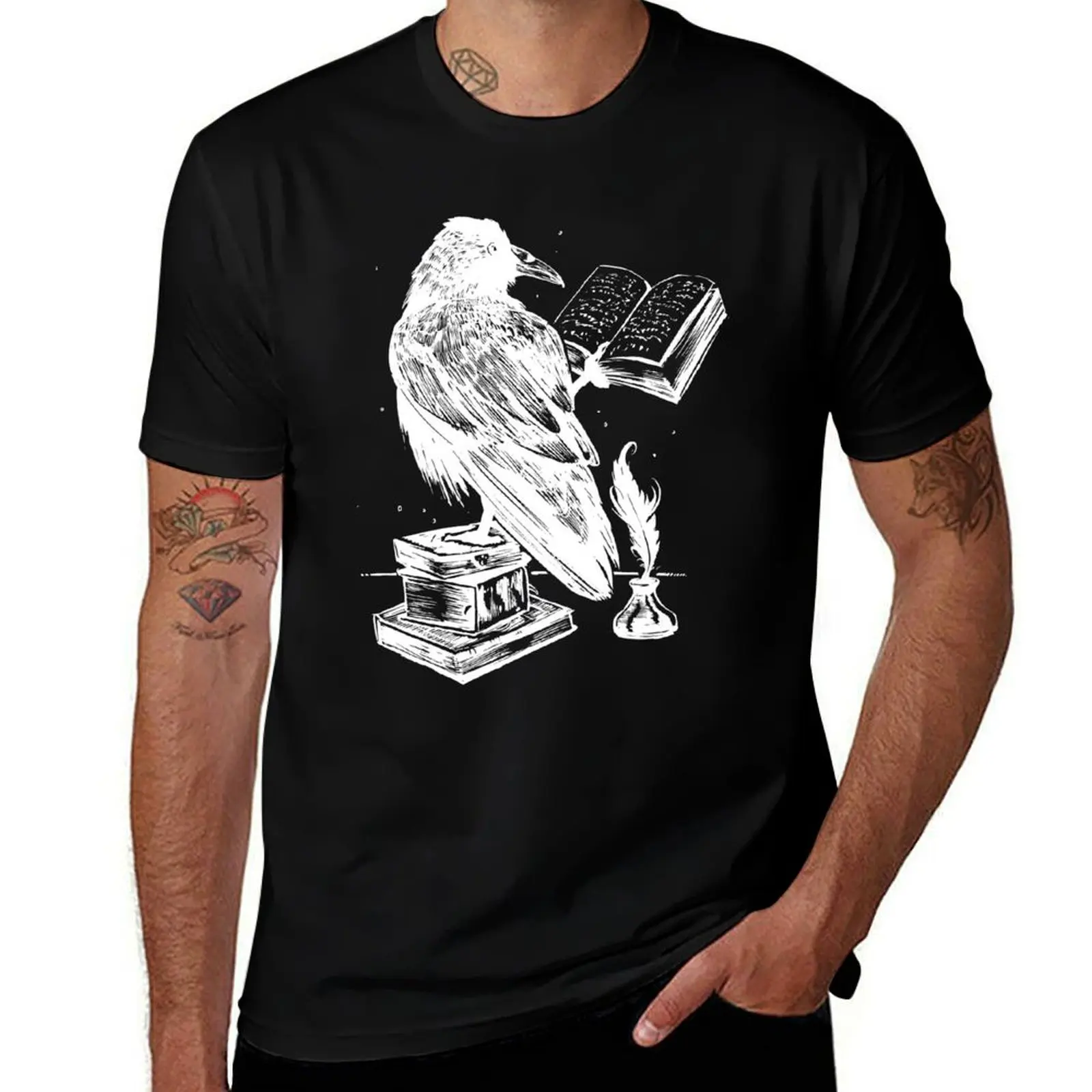 Raven reads a book T-Shirt funny t shirts dark humor T-Shirt