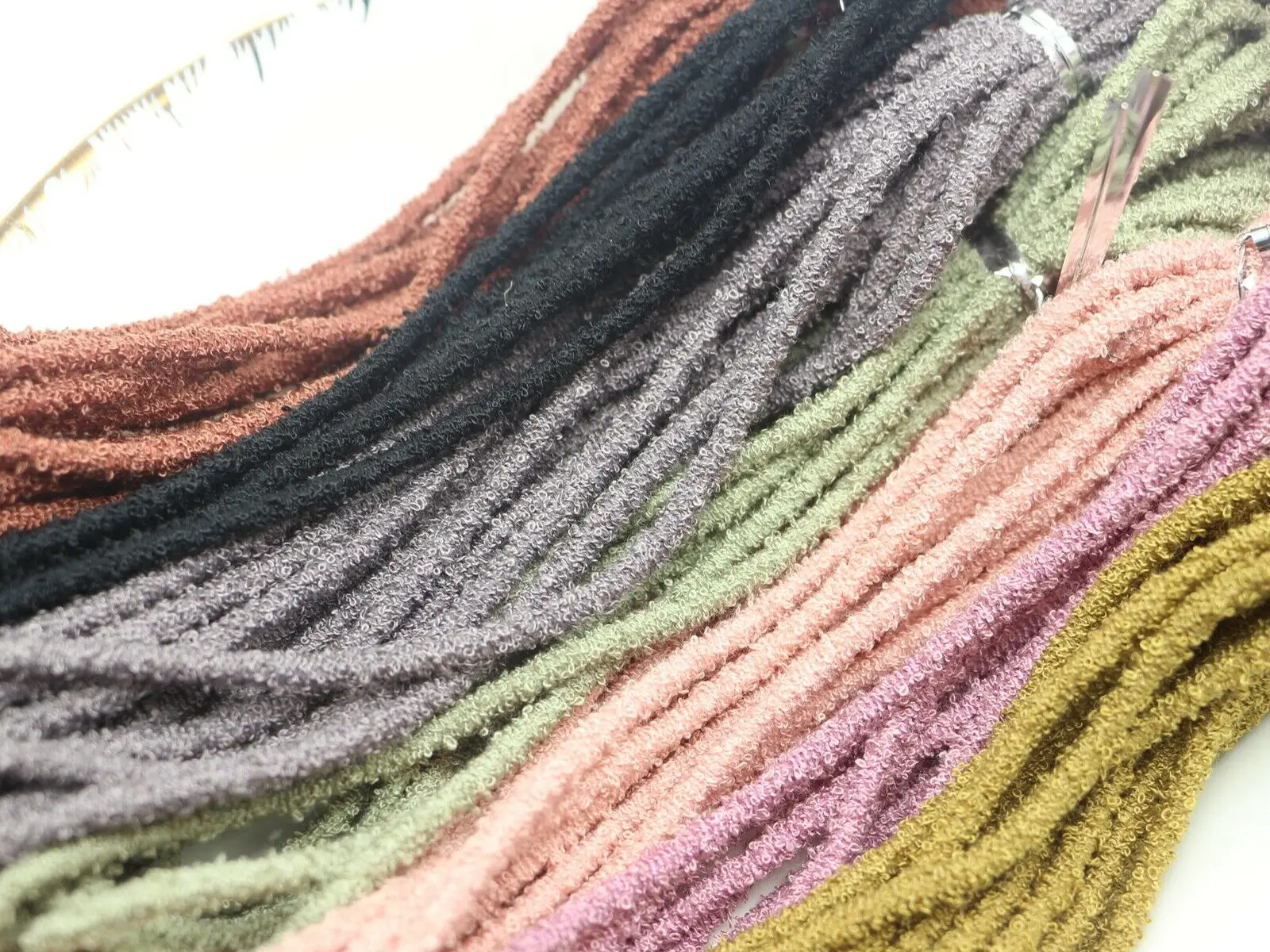 Cordón elástico peludo de 10 metros, hilo elástico redondo de 4mm para manualidades de costura