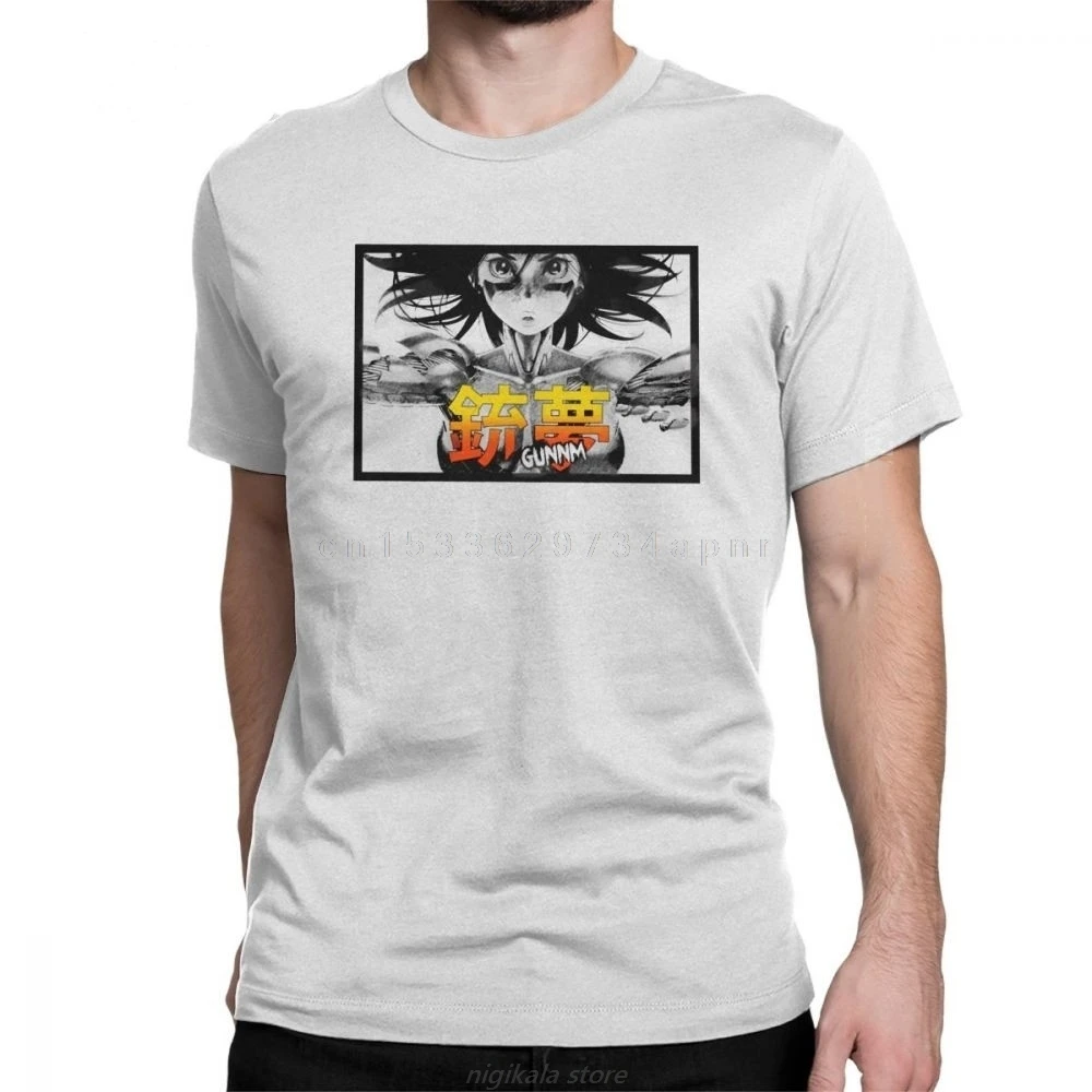 Battle Angel Gunnm Alita Comic Movie Anime T Shirt Men Classic Fit Clothes  T-Shirt Crew Neck Purified Cotton Tee Shirt