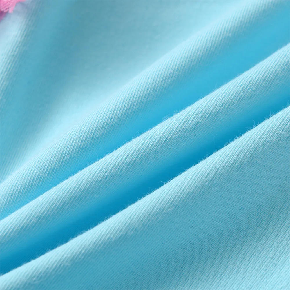 VIKITA Kleinkinder-Kleid mit Einhorn-Stern-Print, bunt, Regenbogen, Rüschenärmel, Geburtstagsfeier, Prinzessinnenparty, Freizeitkostüme – Detail 7