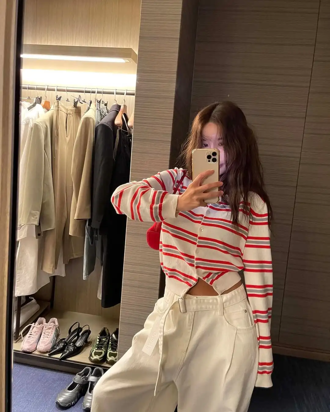 Spring New Classic Striped round Neck Button up Soft Knitted Open Cardigan Fashionable Design Sensation Women's Sweater
