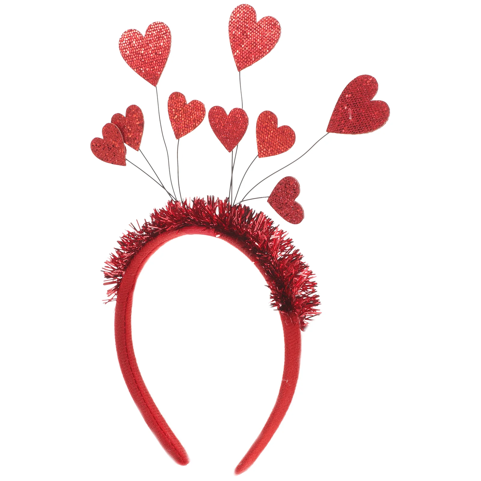 

Headband Valentine's Day Love Designed Hair Party Hoops Pet Creative Headdress Red Miss