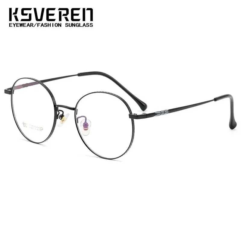 Fashion Men Women Vintage Comfortable Round Titanium Reading Glasses Optical Prescription Glasses Frame 0 +0.5 To +6.0