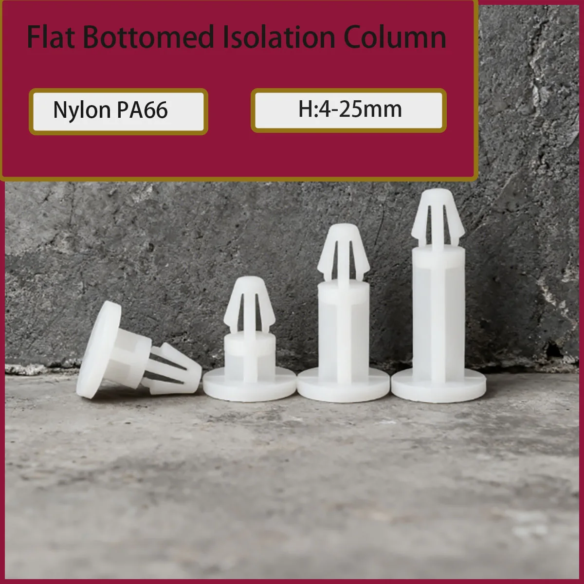 

PCB board plastic flat bottom gasket column - circuit board bracket insulation pad high column electronic support fastener