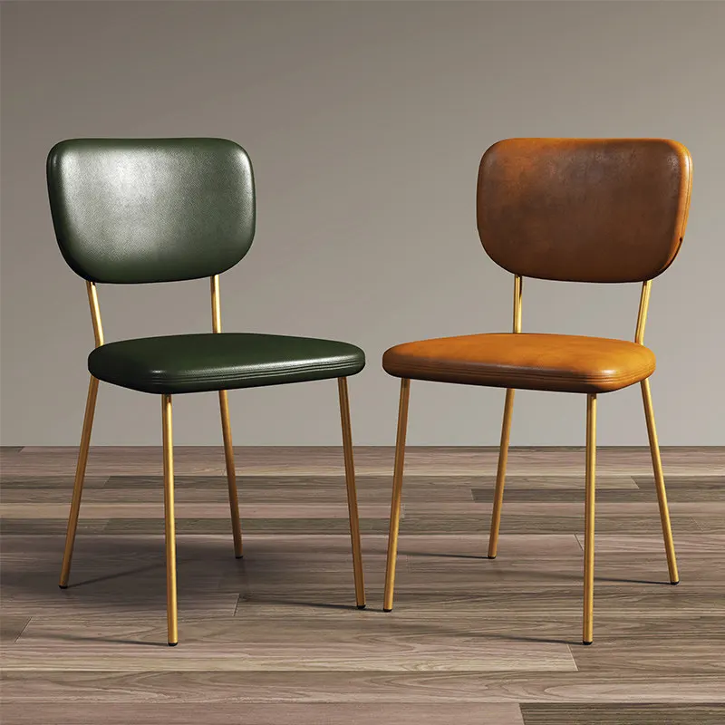 Gold Legs Unique Dining Chairs Upholstered Modern Stackable Luxury Dining Chairs Design Party Sillas Comedor Nordic Furniture