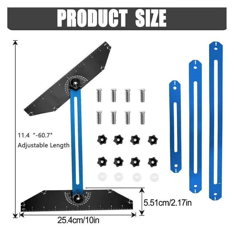 Stair Tread Template Tool  Adjustable Shelf Scribe Tool Easily Operate Stair Jig Measuring Stair Tool  For DIYers Stair Tool Box