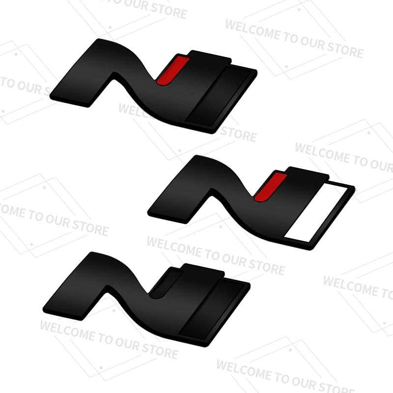 N شارة السيارات الداخلية شعار معدني شعار عجلة توجيه سيارة ملصق لشركة هيونداي N خط توسكاني NX4 إلنترا I30 سانتا في سوناتا