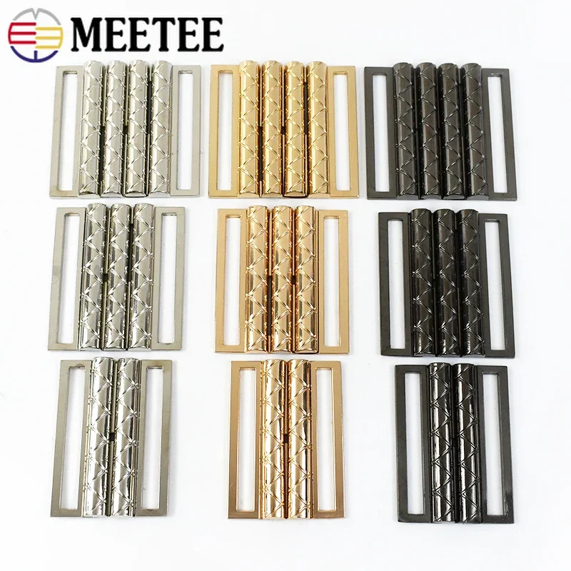 1-5Pcs Meetee 50mm Metal Belt Buckle Women's Coat Down Jacket Decorative Button Girdle Hook Windbreaker Band Clasp Sew Accessory