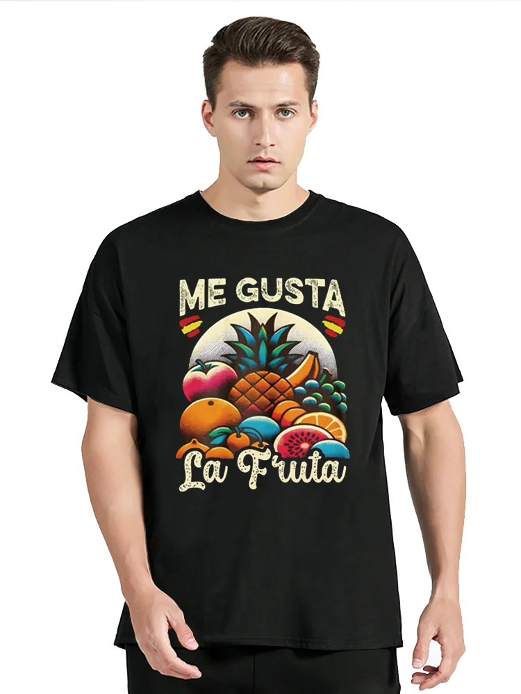 Me Gusta La Fruta t-shirt I Like Fruits Spanish Meme t shirt For Men Women Casual Unisex Clothing Oversized Tshirt