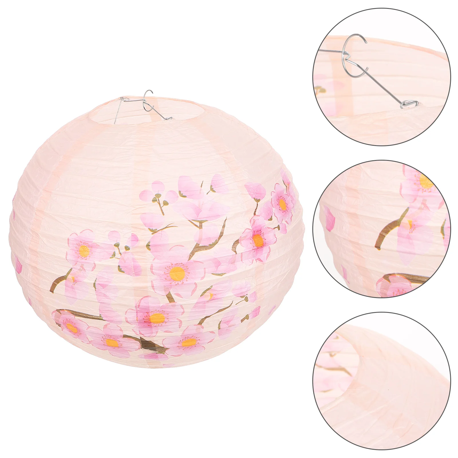 

Oval Ceiling Light Cover Japanese Paper Lanterns Pink Bulbs Chinese New Year Decoration Party Decorations Foldable