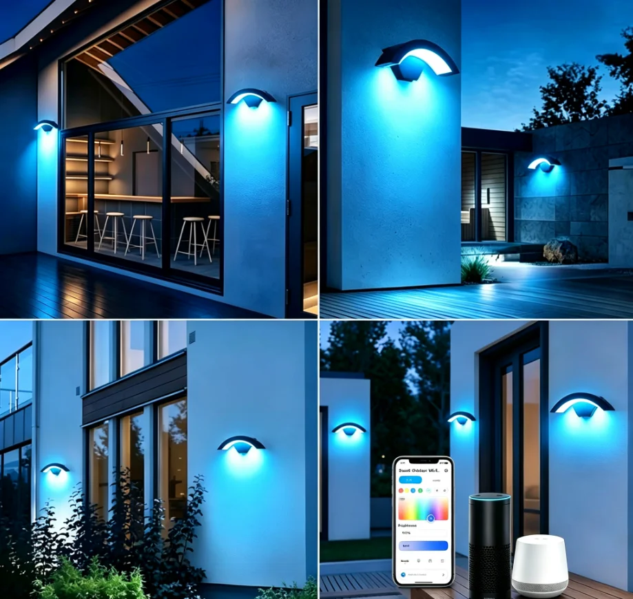 Picture 3: Outdoor Graffiti LED Smart Wall Lamp RGBCCT Ambient Wall Lamp Wall Lighting WiFi/Zigbee Support Alexa/Google