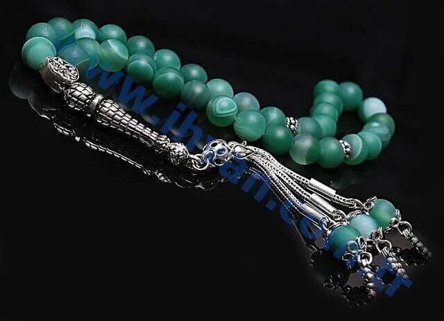 IQRAH Agate Stone Rosary (925 carat Silver)