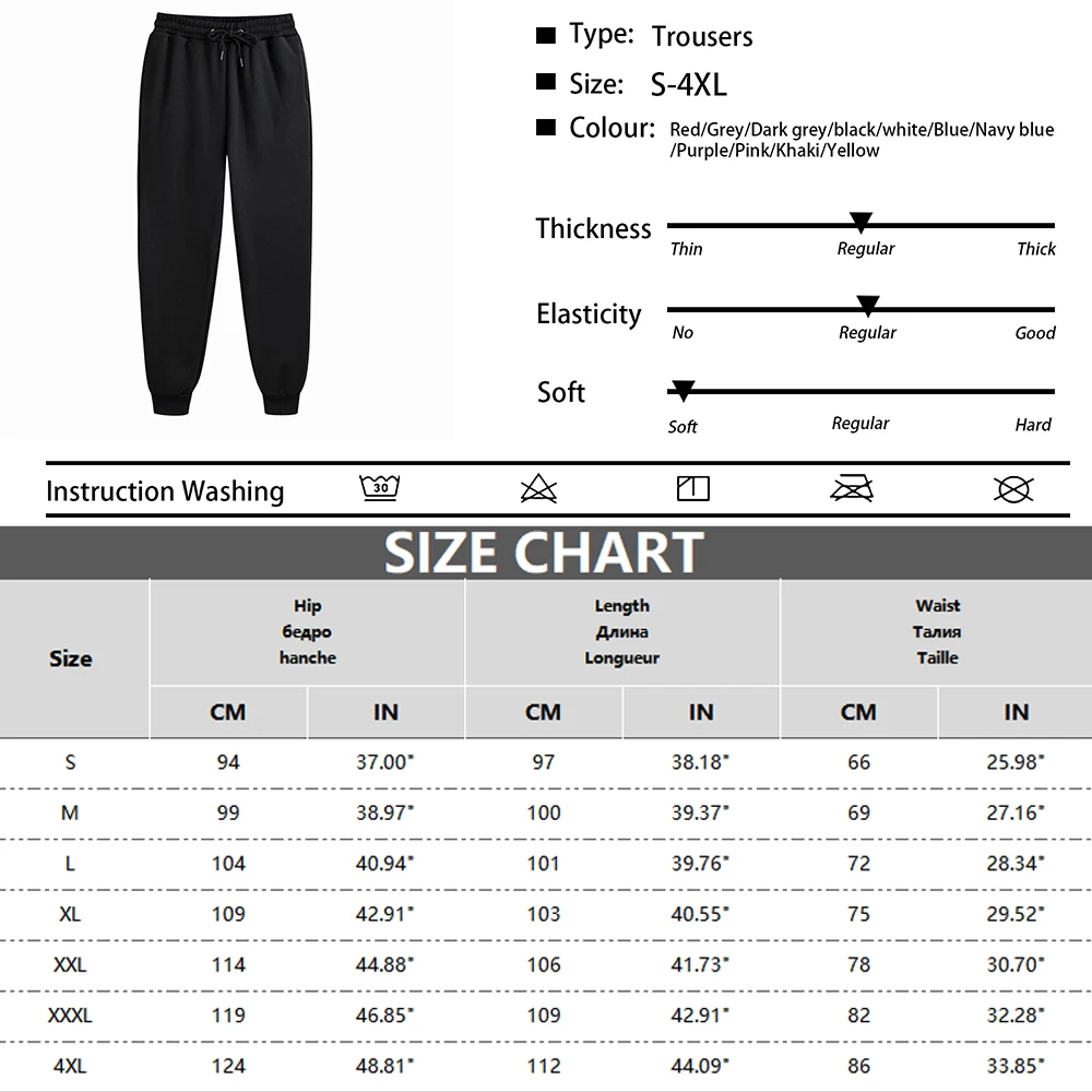 Männer Jogginghose Frühling Herbst Fleece Hosen Sport Lange Hosen Casual Kordelzug Taschen Hosen Oversize Jogginghose Für Männer – Detail 1