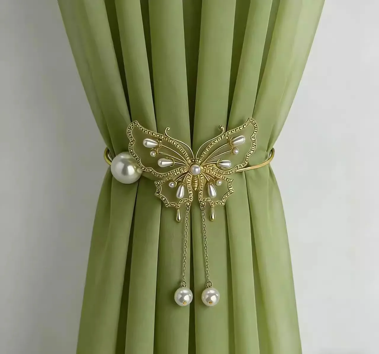 Metal Butterfly Curtain Strap Beautiful Curtain Clip Tie Back Buckle Clip Exquisite Light Luxury