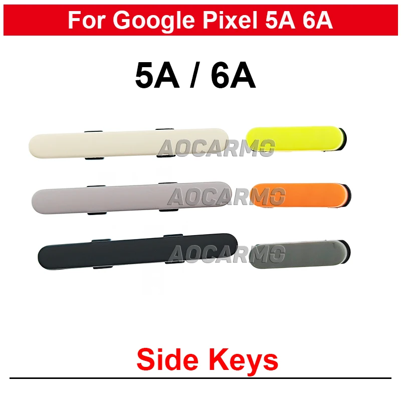 

For Google Pixel 5A 6A Power On Off Volume Buttons Side Keys Replacement Parts