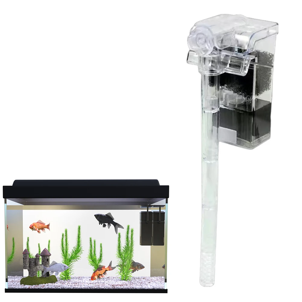 Oxygen Pump USB Power Interface Small Fish Tank Hanging Filter Waterfall Filtration System for Small Aquarium Fish Tank