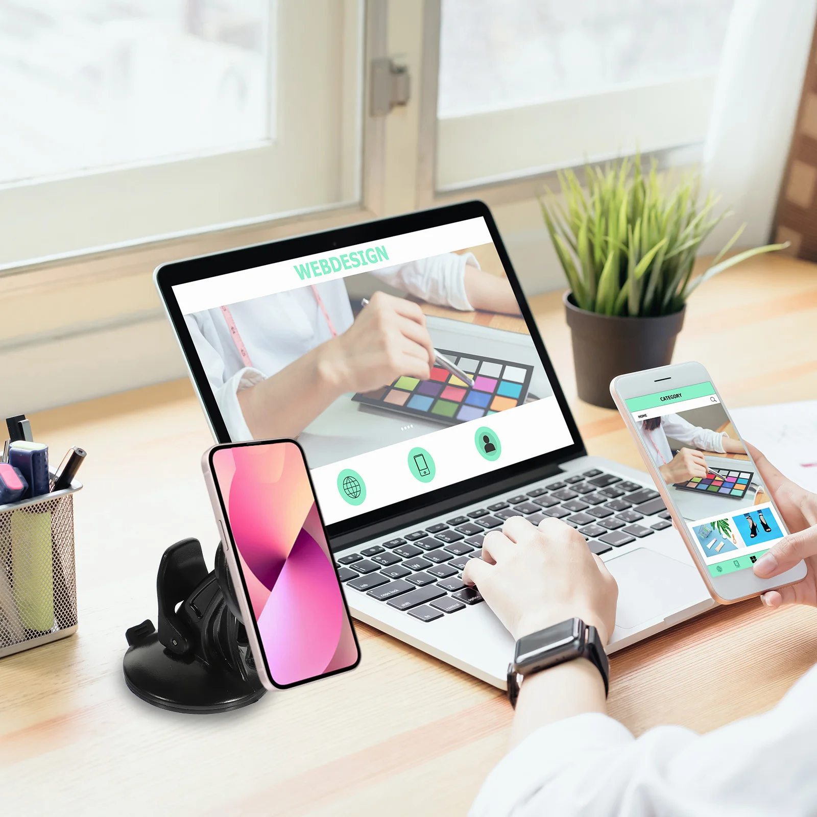 

Universal Car Rotating Suction Cup Mount Stand Holder Adjustable for GPS Tablet Auto Dashboard Bracket