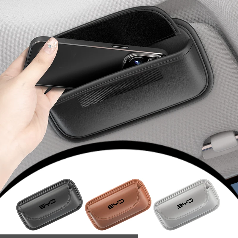 

Car Glasses Bag Sun Visor Glasses Holder Sunglasses Protective Bag For BYD S6 F0 F3 E6 I3 S7 G3 E5 G6 L3 F6 S8 M6 F3R