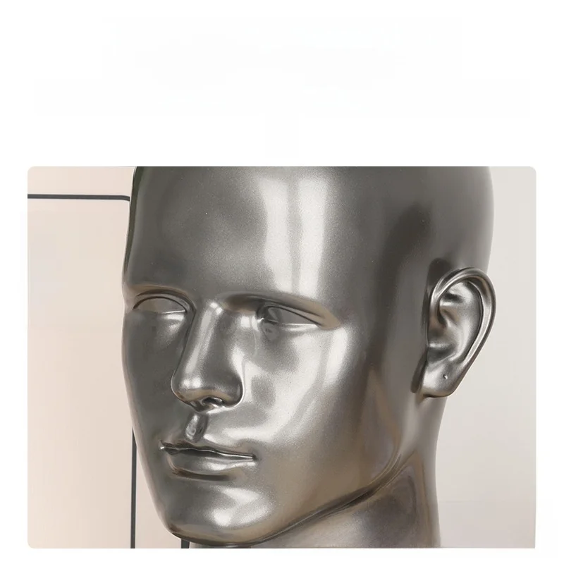 Male Mannequin Head Display Stand with Shoulders
