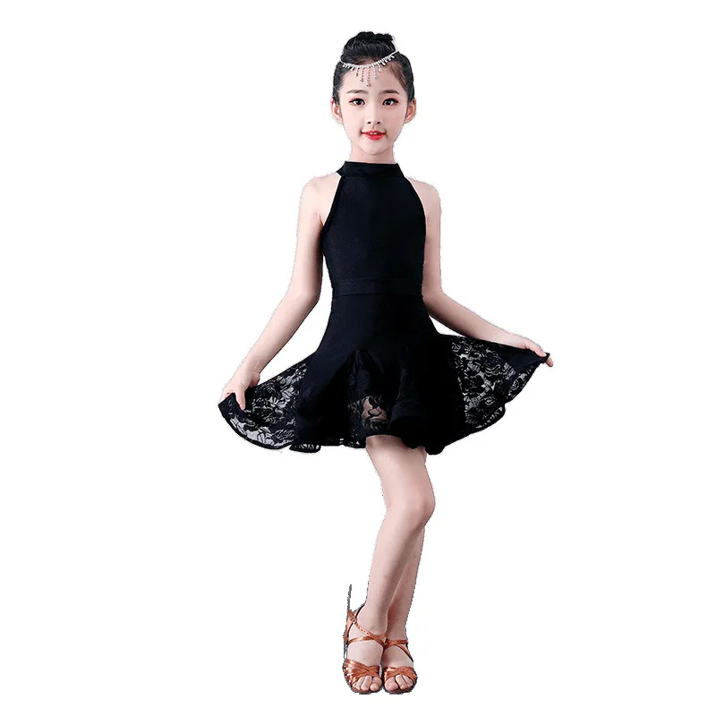 ชุดเต้นรำละตินสำหรับเด็กผู้หญิง ชุดฝึกซ้อมมาตรฐานระดับมืออาชีพสำหรับการแข่งขันและการแสดง