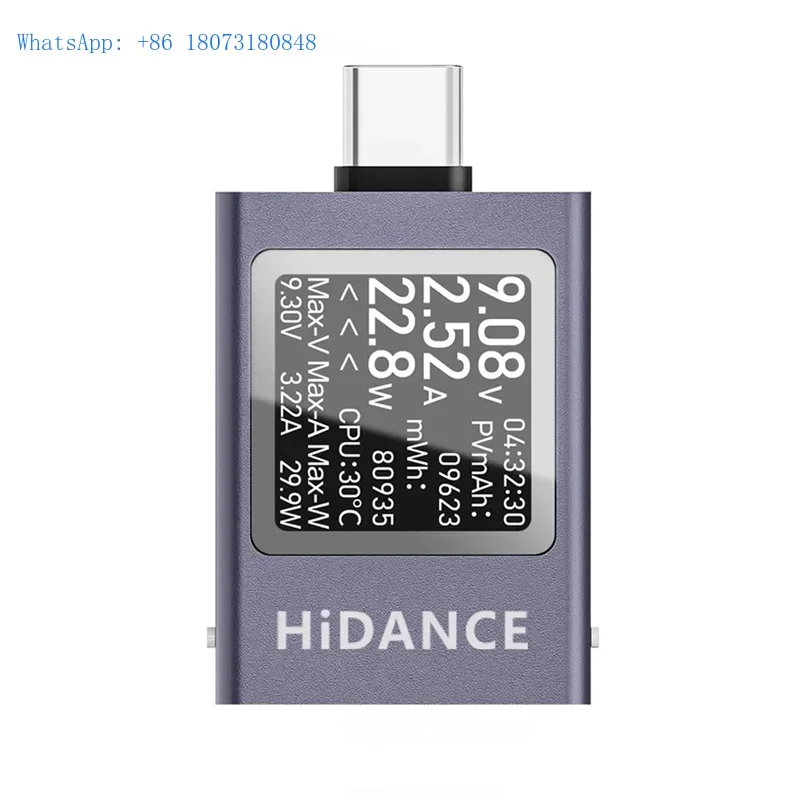 HDC-085C Multifunctional Type-C charger detector DC4.5~50V 12A  voltage and current power meter