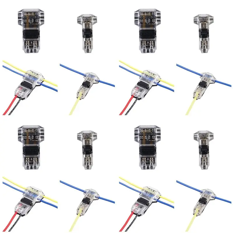 ABUI-T Tap Wire Connectors For 14-18 AWG Wires, No Wire Stripping 3 Way Wire Connectors Combo,Wire Splice Connectors 48 Pack
