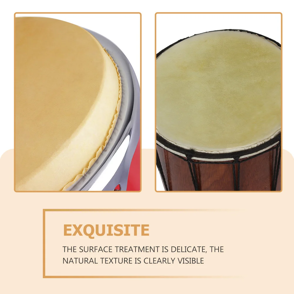 

2 Pcs Percussion Instrument Drum Accessory Skin Replacement Musical Instruments Buffalo Hide for Drums Adults