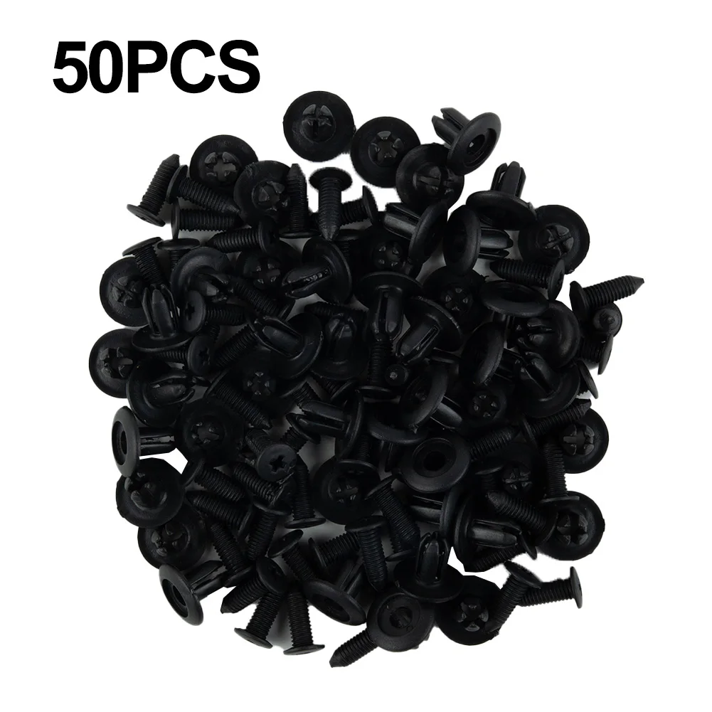 50pcs Nylon Front Bumper Body Moulding Rivet Retainer Clips for 3 2003 2004 2005 2006 6 2002 2003 2004 2005 2006
