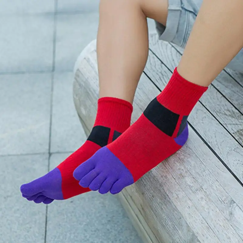 

1Pair Five-toe Socks For Men Women Foot Socks Hosiery Casual Colorful Harajuku Absorb Sweat Fashion Breathable Middle Tube Socks