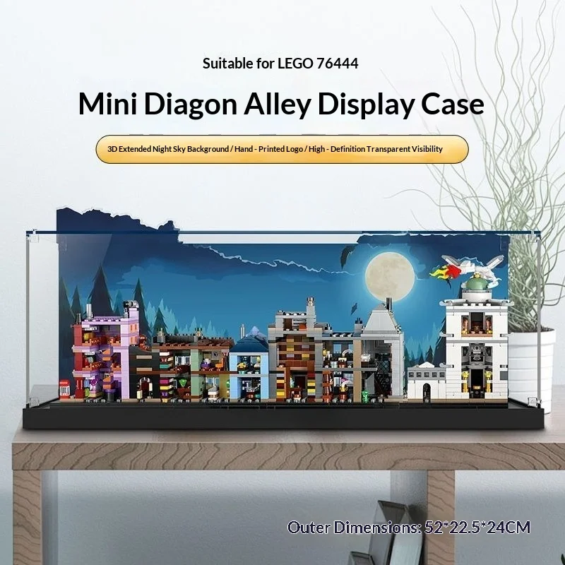Suitable for LEGO 76444 Mini Diagon Alley acrylic display box building blocks dust-proof model storage box