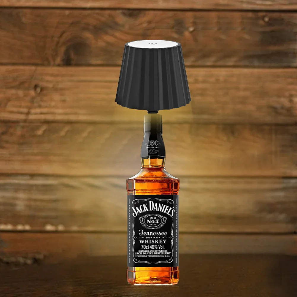 Wireless Bottle Lamp Rechargeable LED Table Lamp 3 Color + RGB  Wine Bottle Lamp Touch-Control Desk Lamp for Bars Restaurants