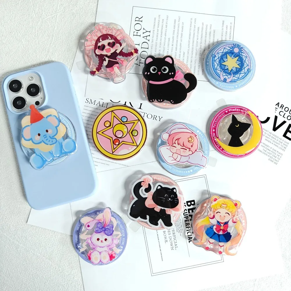 Sailor Moon Suporte para celular Expansível Suporte Dobrável Magsafe PopSockets Magnético para Iphone Griptok para ipad