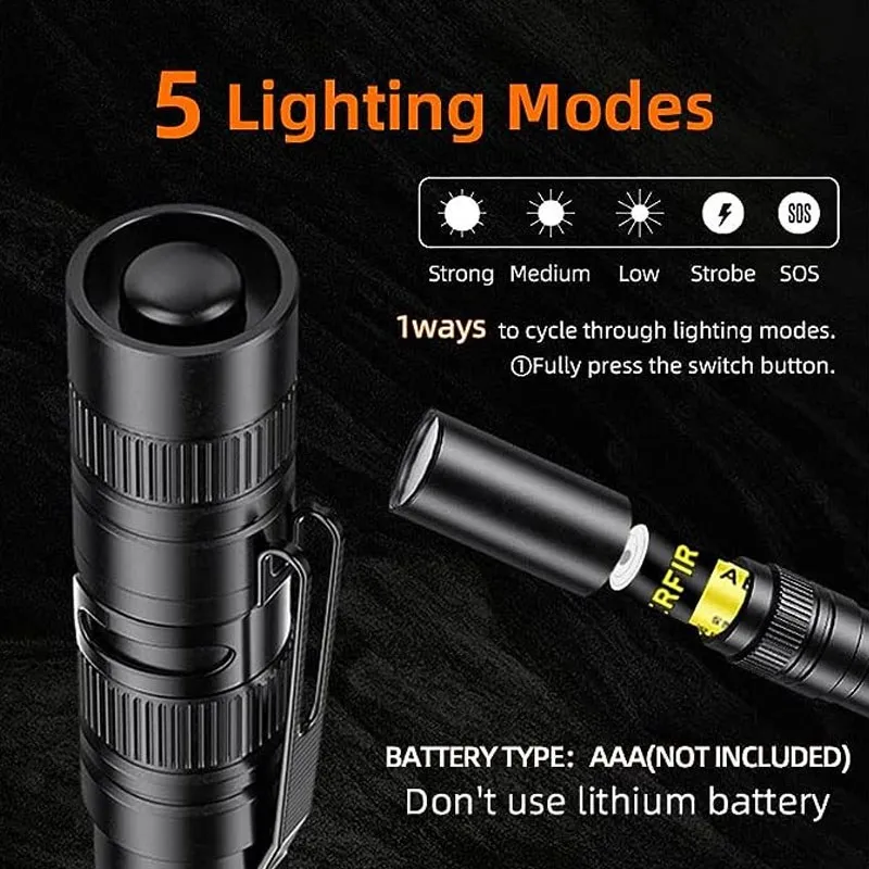 Imagem -02 - Superfire X18 Mini Lanterna Led Penlight Lâmpada Clipe uv Lanternas Tocha Acampamento ao ar Livre Bolso Caneta Luzes Lanterna de Emergência