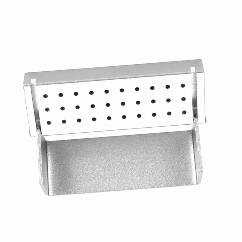 Aluminium Dental Disinfection Box 30 Holes High/Low Speed Dental Bur Block Professional Dental Sterilization Box For Dentist