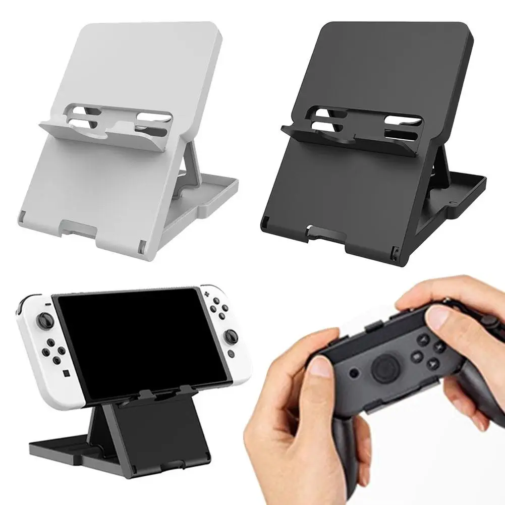 Portable Foldable Storage Stand For Switch 2 Phones Game Consoles Display Holder Rack with Built-In Game Card Storage Slots
