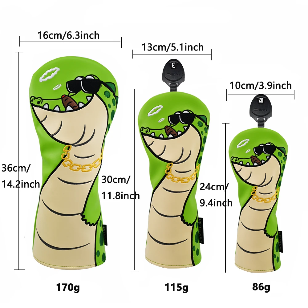 Golf Club Driver Custom Logo Embroidery Embroidery PU Leather Putter Golf Fairway Wood Hybrid Cover Golf Head Covers Custom Logo